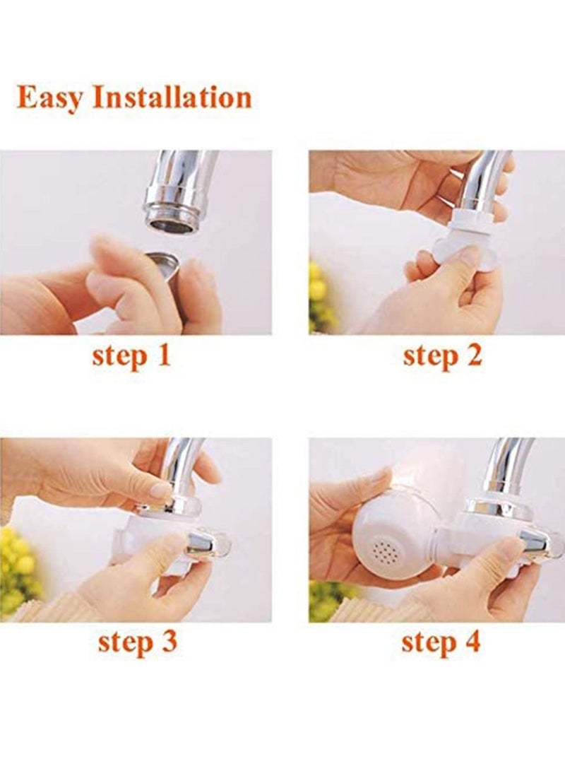 نيبمينينت Ceramic Faucet Filter Multi-Stage Advanced Water System Removes Chlorine, Sediment, Chemicals Suitable for Most Taps, Home Kitchen Healthy Drinking - Image 4