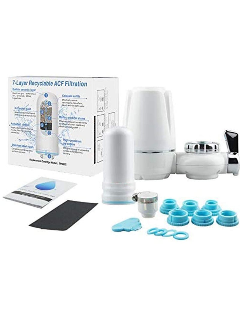 نيبمينينت Ceramic Faucet Filter Multi-Stage Advanced Water System Removes Chlorine, Sediment, Chemicals Suitable for Most Taps, Home Kitchen Healthy Drinking - Image 5