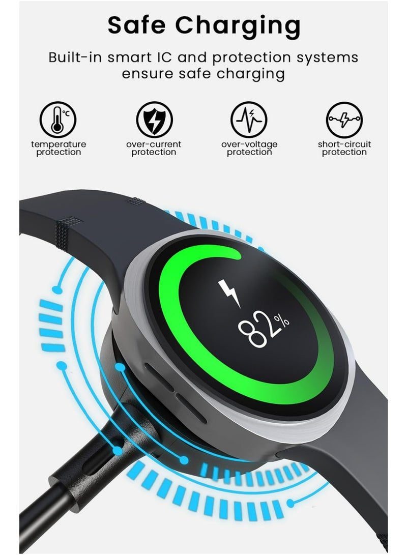 X-level Charger for Samsung Galaxy Watch 8/7/6/6 Classic/5/5 Pro/4/4 Classic/3/Active 2/Active 1/Ultra/Fe Galaxy Watch Charger 3.3Ft USB Magnetic Wireless Charging Cable Cord - Image 4