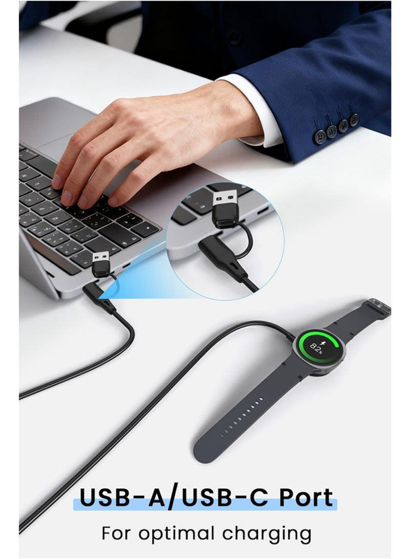 X-level Charger for Samsung Galaxy Watch 8/7/6/6 Classic/5/5 Pro/4/4 Classic/3/Active 2/Active 1/Ultra/Fe Galaxy Watch Charger 3.3Ft USB Magnetic Wireless Charging Cable Cord - Image 3