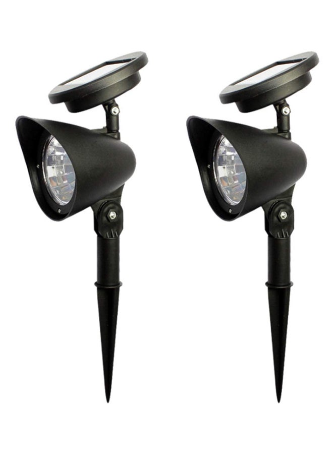 NIBEMINENT 2-In-1 Solar Outdoor Spotlight Black/Clear 15 x 9cm - Image 1