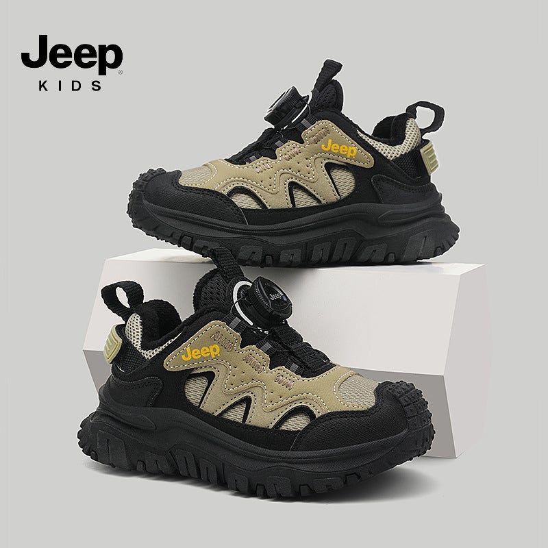 Jeep Girls Sneaker Winter Fleece-Lined Two Cotton Shoes Girls Shoes Leather Knob Children'S Shoes - Image 3