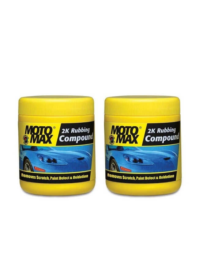 Motomax 2K Rubbing Compound 200G, Pack Of 2 | Removes Minor Scratches, Swirl Marks, Paint Defect And Oxidization From Metal Surfaces On Cars, Bike - Image 1
