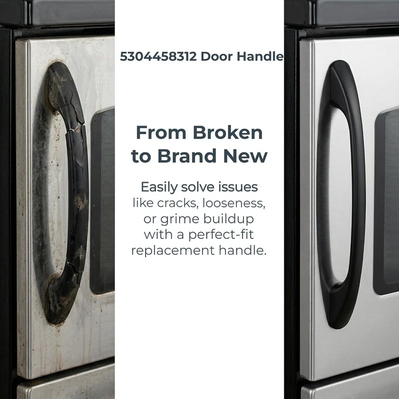 مقبض باب فرن محدث لعام 2024، رقم المنتج: 5304458312، مناسب لأفران Kenmore وFrigidaire وElectrolux، لاستبدال مقبض باب الفرن رقم 316443600، يتضمن 2 صامولة للمقبض رقم 316433300، مع ضمان لمدة سنتين. يأتي في عبوة تحتوي على 2 صامولة للمقبض رقم 316433300. - Image 4
