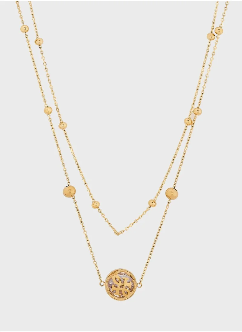 GUESS Logo Boule Layered Necklace