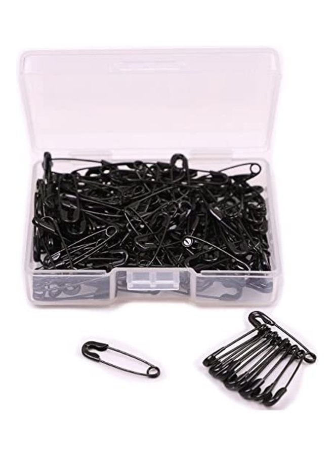 Shapenty Mini Metal Clothing Accessories Trimming Fastening Clip Button Tool Tiny Sewing Craft Safety Pins, 18x5mm, 160PCS (Black)