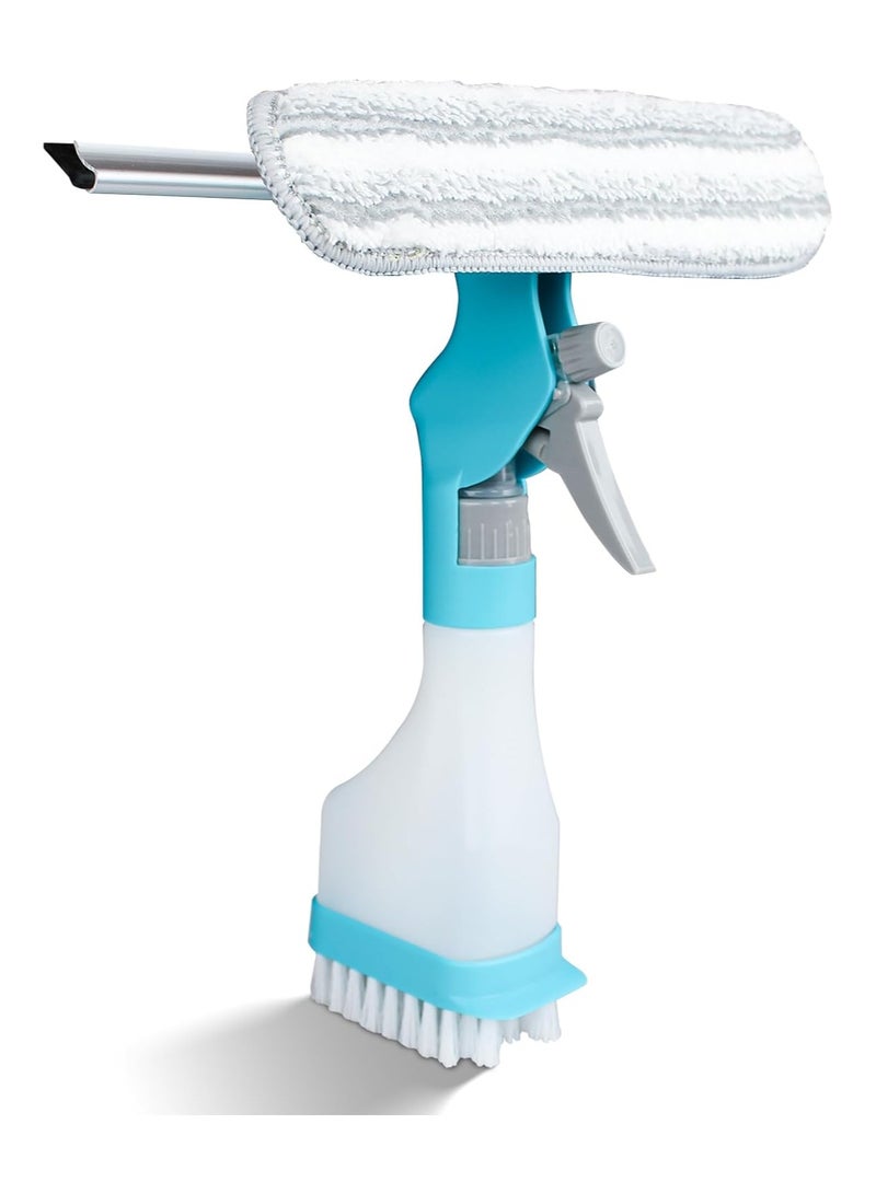Squeegee for Glass Door, Multipurpose Glass Cleaner Squeegees, Heavy Duty Glass Scrubber, for Car Windshield, Kitchen, Bathroom Shower Doors With Spray Bottle, Squeegee, Brush Tools - Image 1