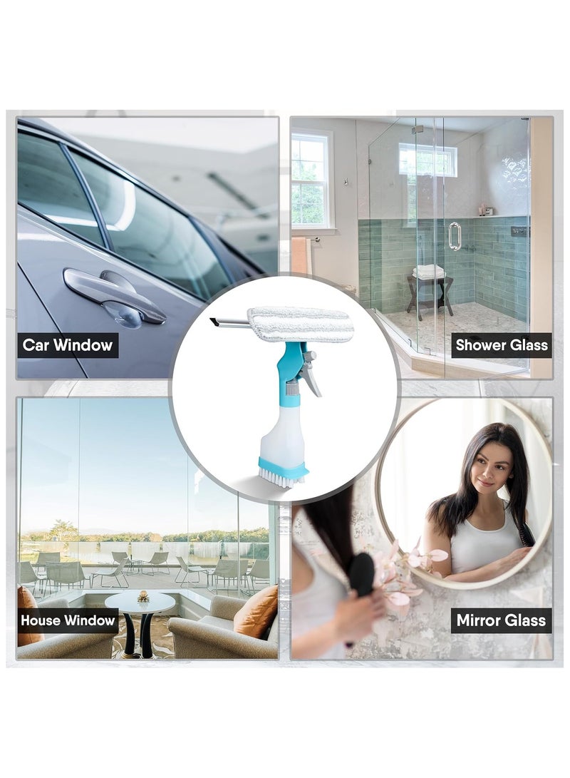 Squeegee for Glass Door, Multipurpose Glass Cleaner Squeegees, Heavy Duty Glass Scrubber, for Car Windshield, Kitchen, Bathroom Shower Doors With Spray Bottle, Squeegee, Brush Tools - Image 4