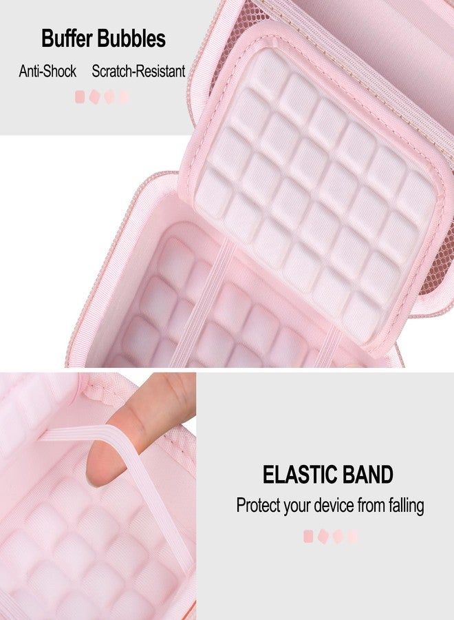 Lacdo Camera Carrying Case for Canon PowerShot ELPH 360/200/185/180/190/350, Sony Cyber-Shot DSC-W830/WX350/WX500/W810/W800 Digital Camera, Hard EVA Protective Storage Trave Bag, Pink - Image 4
