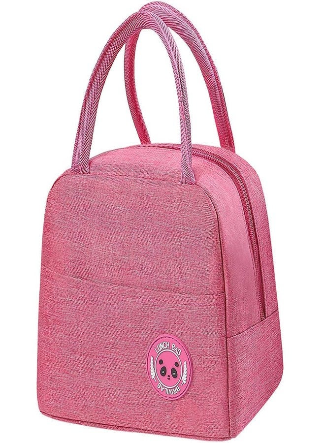 AIMERS Portable Thermal Insulated Lunch Bag | Waterproof Aluminum Foil Inner | Reusable Tote for Work, School, Picnic | Leak-Proof Cooler Storage for Adults & Kids - Pink Color - Image 1