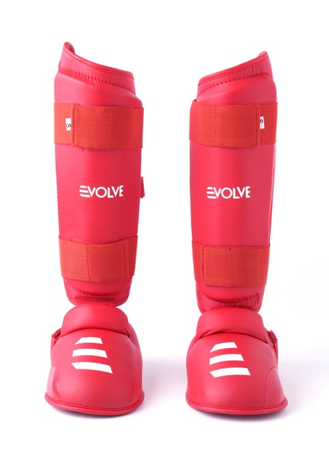 Karate Shin Guards Adjustable Foam Padded Karate Shin And Instep Guards