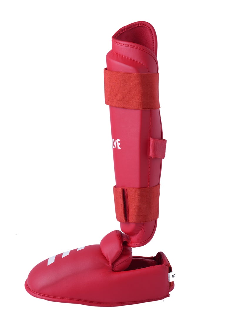 Evolve - Karate Shin Guards Adjustable Foam Padded Karate Shin And Instep Guards - Image 1