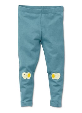 Tchibo Toddler Girls 2 Pcs Plain Heather Pull,On Leggings, Teal and Grey  - Image 2