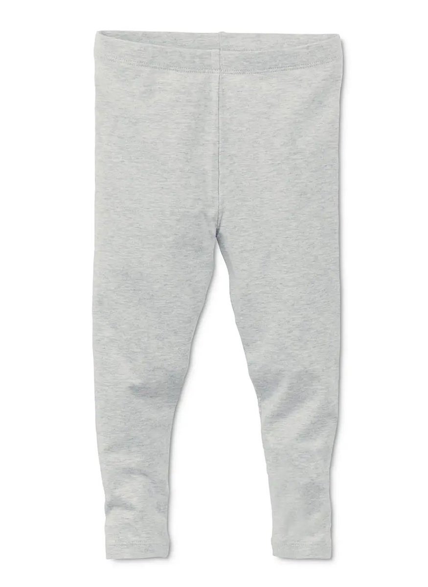 Tchibo Toddler Girls 2 Pcs Plain Heather Pull,On Leggings, Teal and Grey  - Image 4