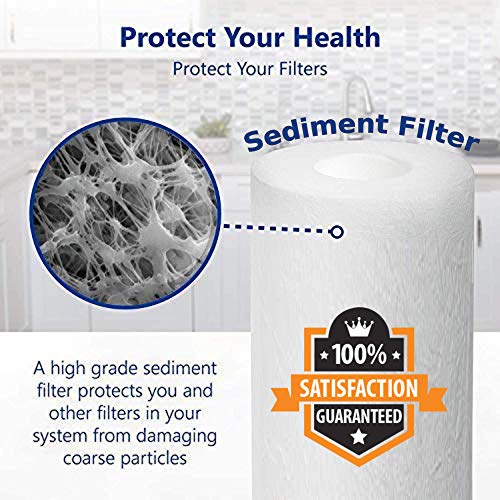 Noir Aqua 5 PP Spun Filter + 1 Free Spanner + 5 Antiscalent Balls | for All Type of RO Water purifiers - RO Spun Filter Cartridge Sponge Replacement Water Filter Candle - Image 4