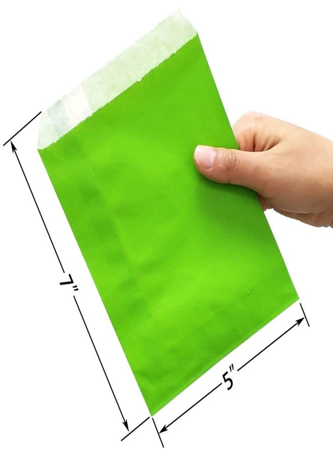 AZOWA 100 CT Small Paper Treat Sacks Assorted 5 x 7 In Candy Buffet Bags for Party - Image 2