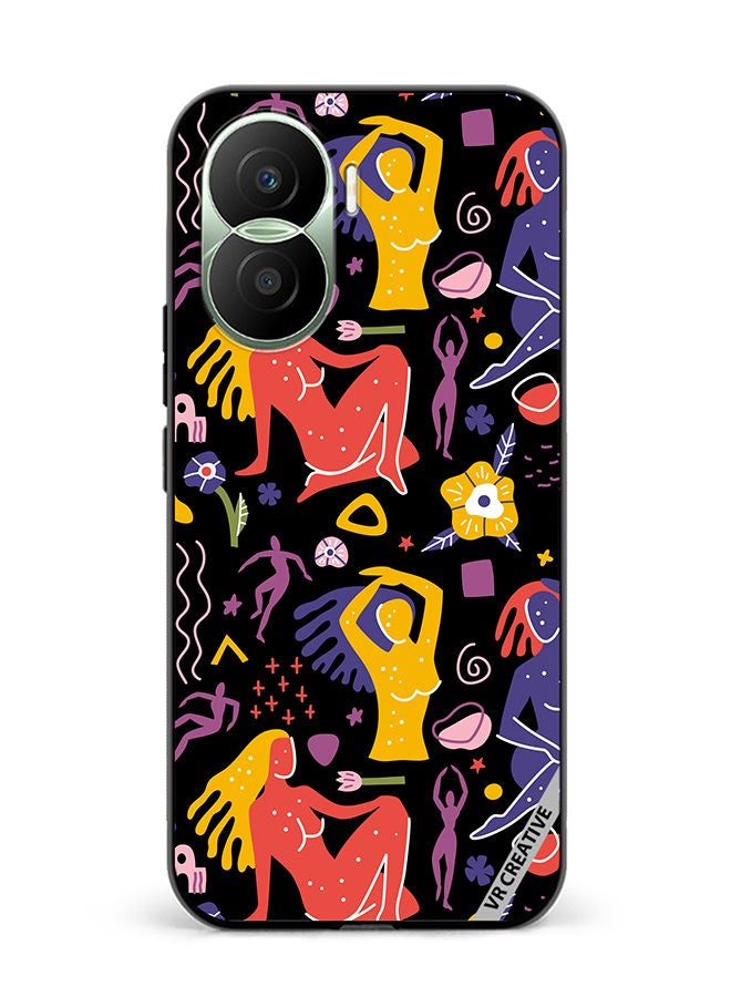 VR CREATIVE Protective Case Cover For Honor Play7T Pro Of Flat Matisse Style Design Multicolour - Image 1