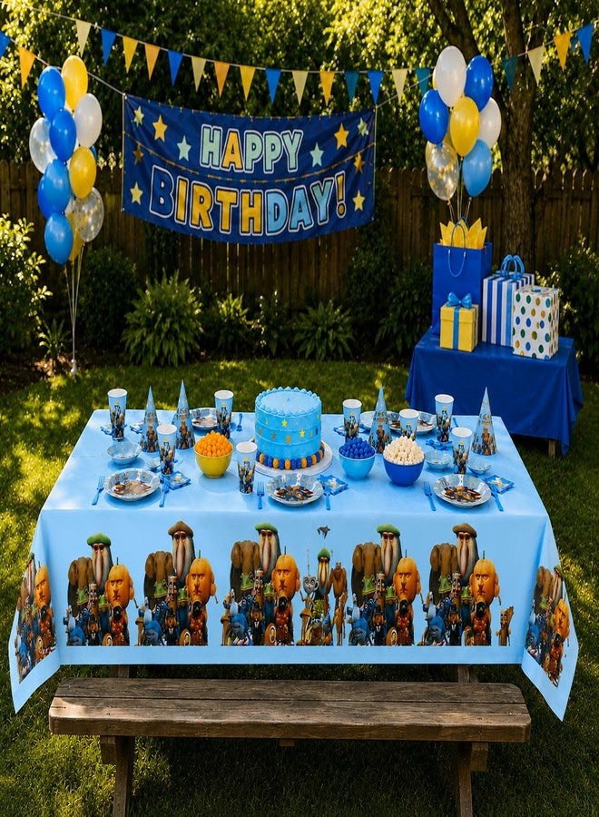 IndoTribe 2 Pcs Plastic Italian Brainrot Table Cloth Disposable 108x108cm Italian Brainrot Birthday Decorations Water Resistant Cappuccina Tablecloth Animal Theme Table Cover Brain Rot Party - Image 5