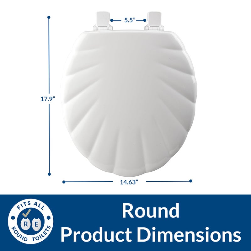 Mayfair 22ECA 22EC 000 Toilet Seat, Round, White - Image 4