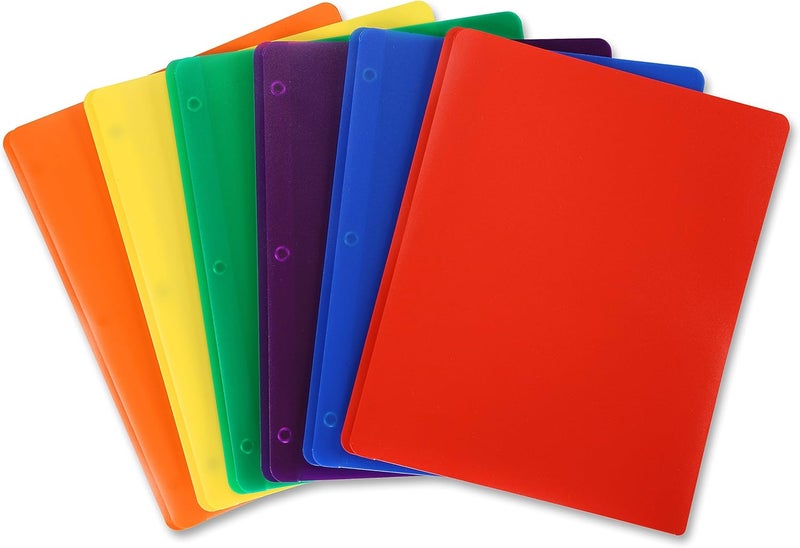 Business Source 3-Hole Punched Poly Portfolios, Yellow (20884) - Image 2