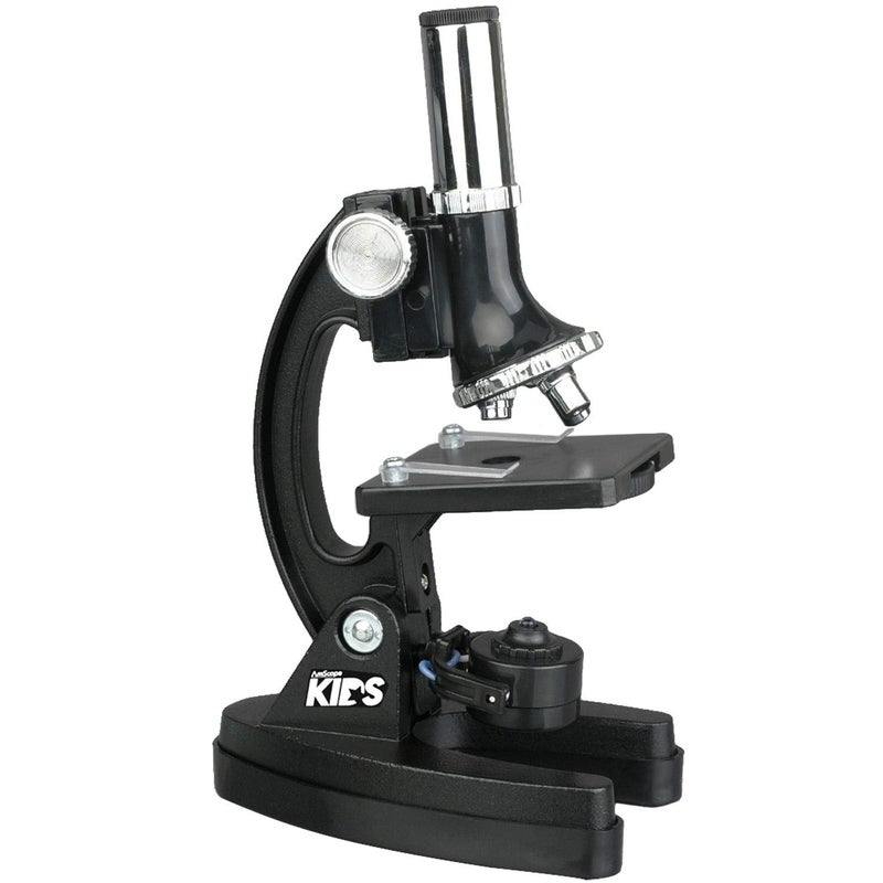 AmScope-KIDS M30-ABS-KT1 Beginner Microscope Kit, LED and Mirror Illumination, 120x - 1200x Six Magnifications, Metal Frame and Base, Includes 48-Piece Accessory Set and Case,Black - Image 3