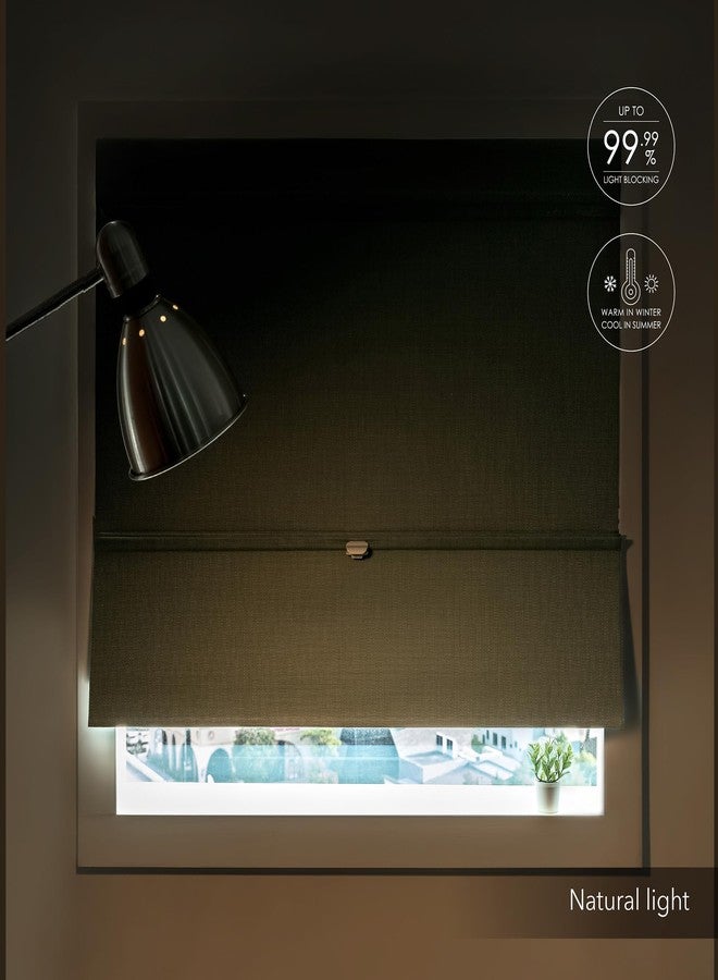 GoDear Design 99.99% Blackout Magnetic Roman Shades for Windows, No Drill No Tools Woven Cordless Blinds for Bedroom & Living Room, Thermal Insulated Window Door Curtains & Blinds, 23"W x 65"L, Ivory - Image 3
