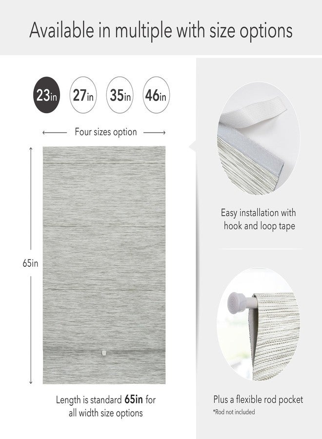 GoDear Design 99.99% Blackout Magnetic Roman Shades for Windows, No Drill No Tools Woven Cordless Blinds for Bedroom & Living Room, Thermal Insulated Window Door Curtains & Blinds, 23"W x 65"L, Ivory - Image 5