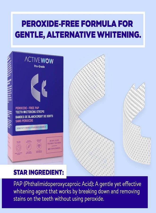 Active Wow 24k White Teeth Whitening Strips - Sensitive Teeth Whitening - 21-Day Kit, 42 Whitener Strips - Image 4