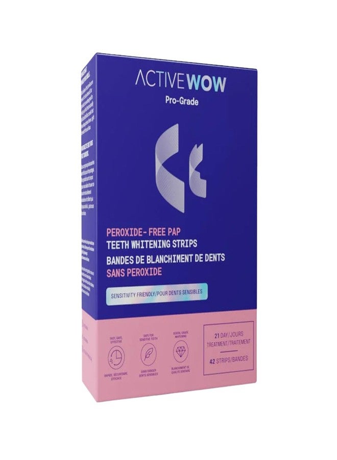 Active Wow 24k White Teeth Whitening Strips - Sensitive Teeth Whitening - 21-Day Kit, 42 Whitener Strips - Image 1