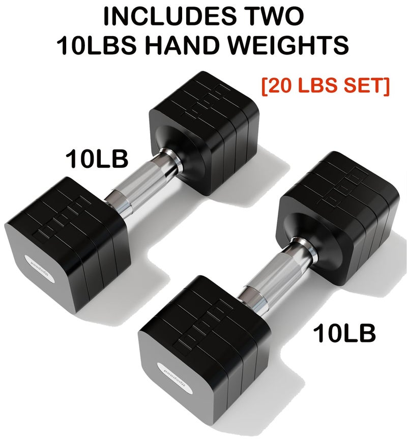 Upspeed 20LBS Adjustable Dumbbell Set, 4 in 1 Free Weights Dumbbells Set for Women Men Hand Weights Sets Adjust Dumbbell Weight Sets for Home Gym Exercise Workout Strength Training Equipments, Black - Image 2