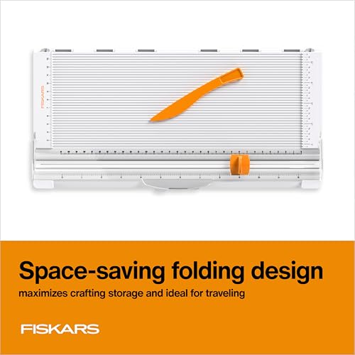 Fiskars 12" Trim & Score Board, TripleTrack System, Integrated Scoring Surface, Folding Design for Crafting and Travel - Image 5