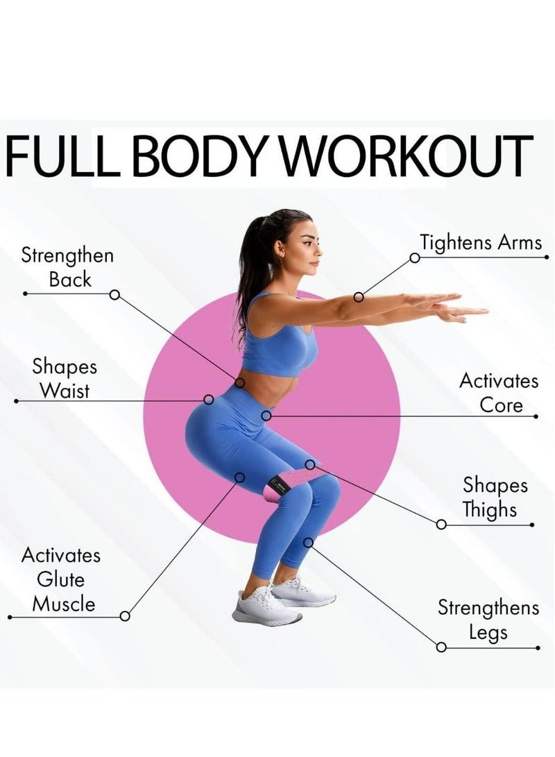 4basix Resistance Bands Fabric 3 Sizes Exercise Bands Non Slip  Elastic Bands for Legs Glutes And Thighs Workout - Image 3