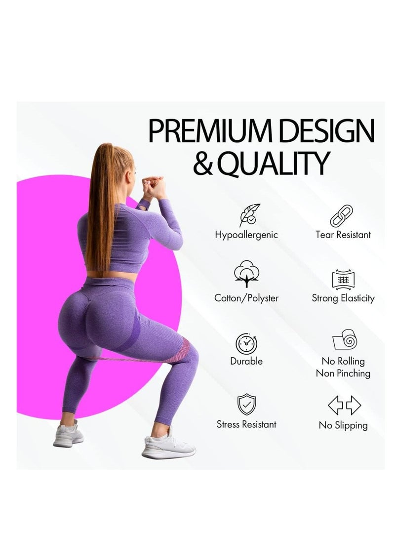 4basix Resistance Bands Fabric 3 Sizes Exercise Bands Non Slip  Elastic Bands for Legs Glutes And Thighs Workout - Image 4