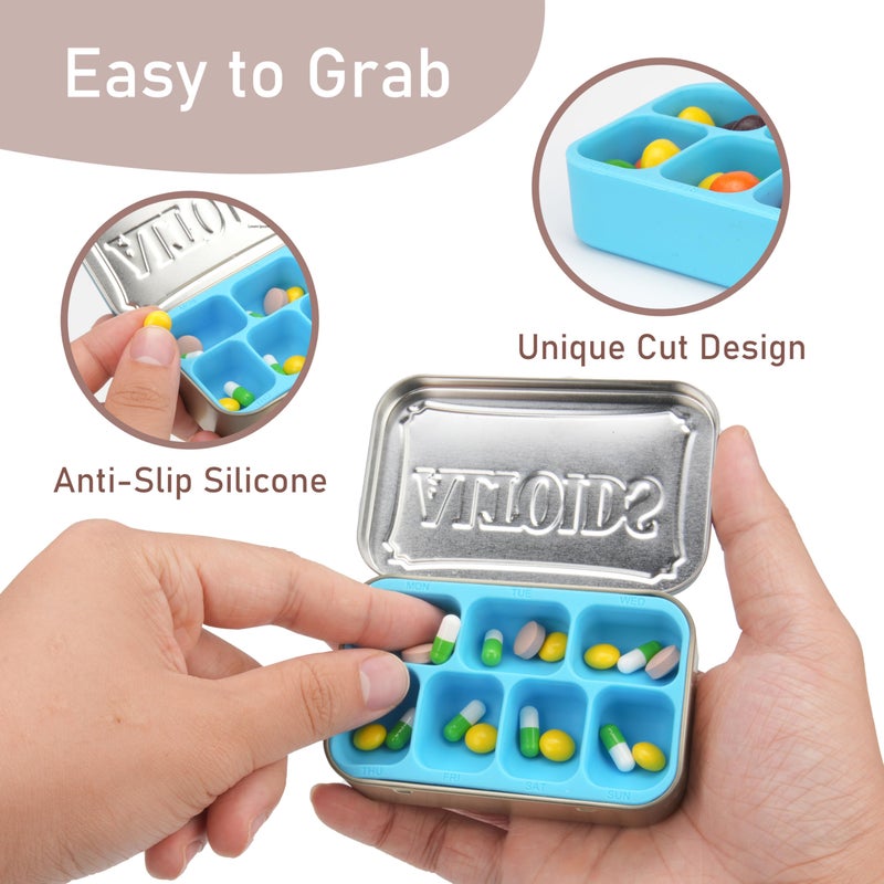 Luvcosy 4 Pack Silicone Tin Organizer Inserts Compatible with Altoids Mint Tins 1.76oz, Food-Safe Tin Divider for Weekly Pills, Candy, Screws, Fishing Gear, Paint Supplies, Jewelry Storage - Image 4