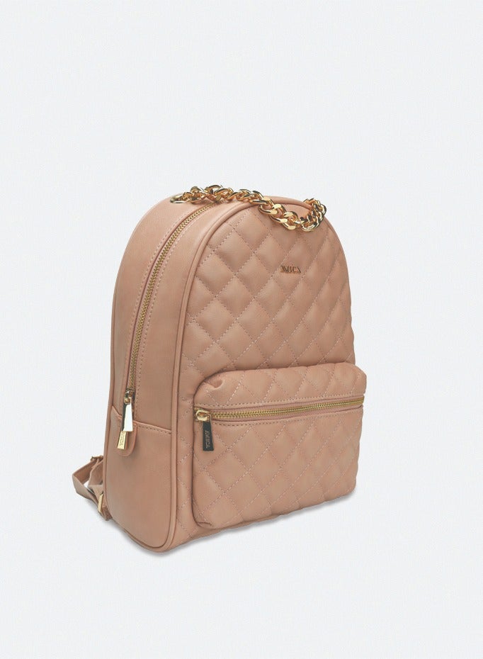AMICA Reina Quilted Leather Women's Backpack - Blush Pink - Image 3