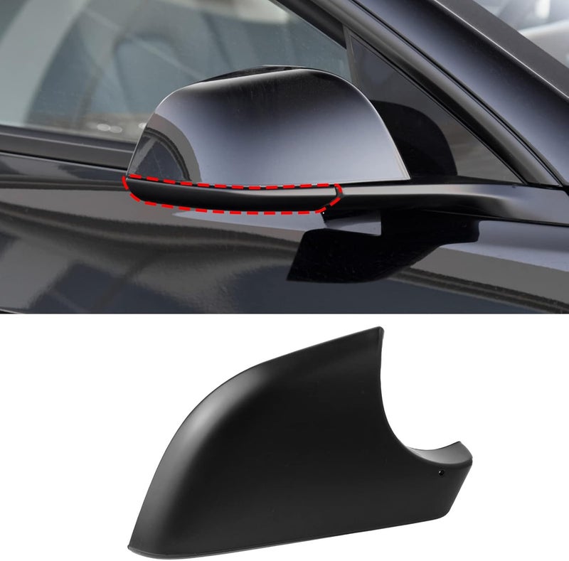 Jaronx Compatible With Tesla Model 3 Mirror Bottom Cover 2017-2024, Right Passenger Rearview Mirror Lower Base Cover, Side Mirror Base Cover Replacement For Tesla Model 3 Wing Mirror Repair(Right) - Image 1