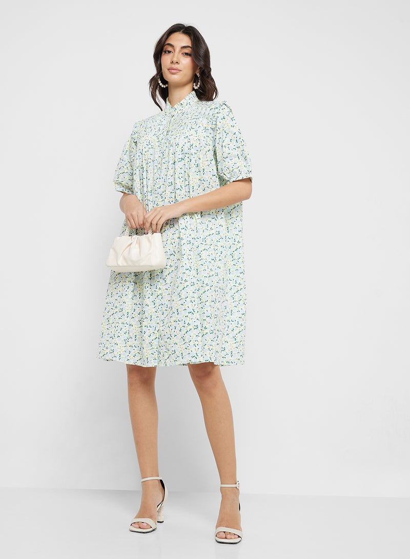 YAS Floral Babydoll Dress - Image 1