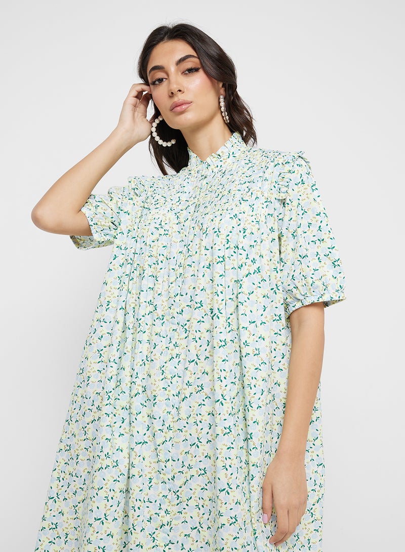 YAS Floral Babydoll Dress - Image 3