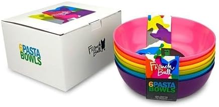 French Bull Melamine 8x25 Pasta Bowl Set of 6 Shatterproof BPA Free Dishwasher Safe Solid Color 33 ounce - Image 3