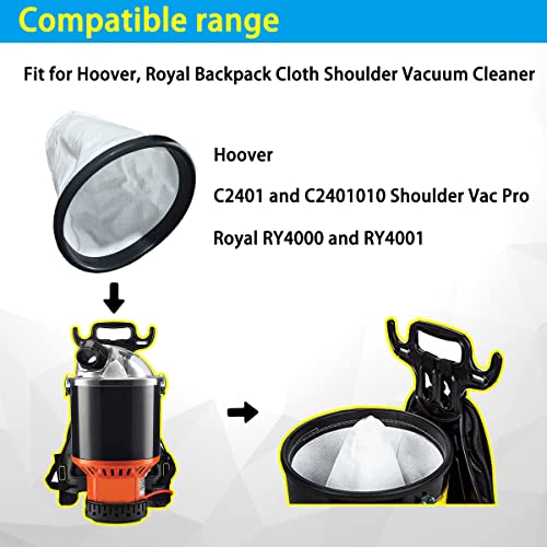 Nexjy Upgraded 2KE2105000 HEPA Cloth Bag Liner, Fit for Hoover, Royal Backpack Cloth Shoulder Vacuum Cleaner, Hoover C2401 and C2401010 Shoulder Vac Pro, Royal RY4000 and RY4001, 2 PCS, 15 Year Warranty - Image 4
