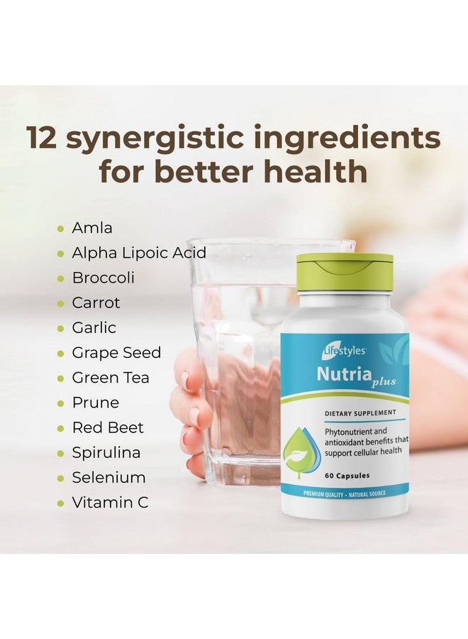Intra Lifestyles NutriaPlus Antioxidant Supplement - Herbal Immune Support & Multivitamin with Selenium, Vitamin C, Green Tea, Garlic, and More - Made in Canada - 60 Capsules - Image 3