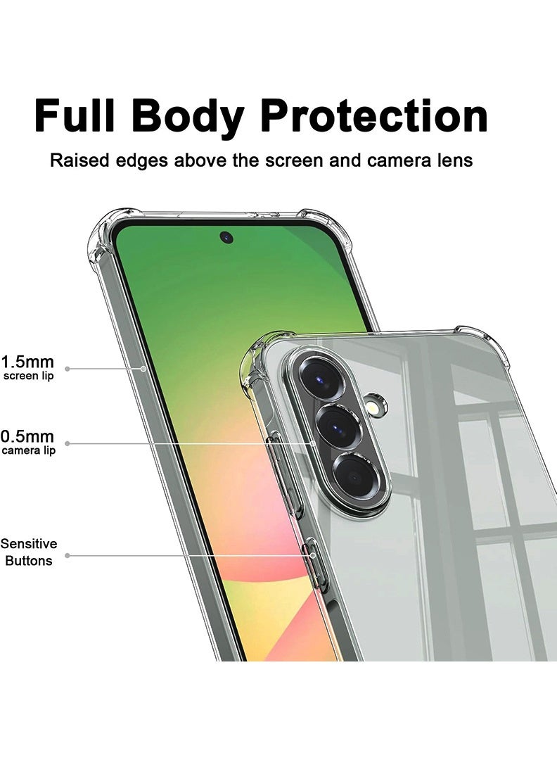 Case Up Samsung Galaxy A36 2025 Clear Case, Shock-Absorption TPU Cell Phone Cover with Reinforced Corners, Soft Flexible & Crystal Clear Protective Bumper Case - Image 4