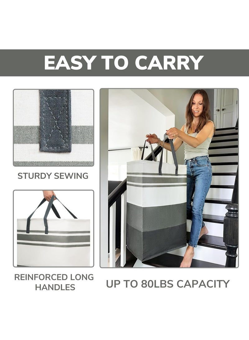 Spaceshoop Dirty Clothes Hamper Big Laundry Baskets with Handles, Collapsible Laundry Hampers for Bedroom, Extra Large Hamper Basket Bin for Living Room (1pc) - Image 4