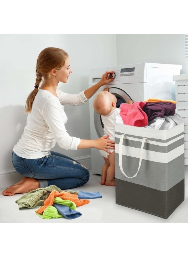 Spaceshoop Dirty Clothes Hamper Big Laundry Baskets with Handles, Collapsible Laundry Hampers for Bedroom, Extra Large Hamper Basket Bin for Living Room (1pc) - Image 2