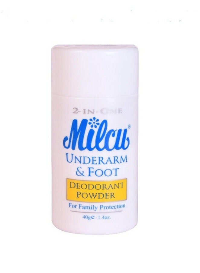 ميلكو بودرة تحت الإبط والقدمين 40 جرام - مسحوق منعش للتحكم في الرائحة والعرق