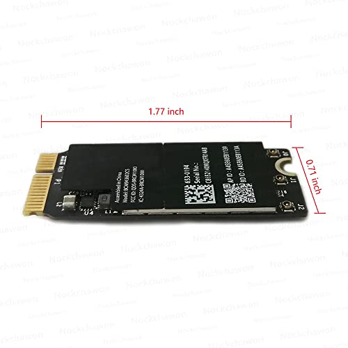 Nockchawon Bluetooth 4.0 Bt Wireless WiFi Airport Card BCM943602CS Replacement for MacBook Pro Retina 13" 15" A1398 A1502 653-0194 802.11AC Network Card (2015 Year) - Image 2