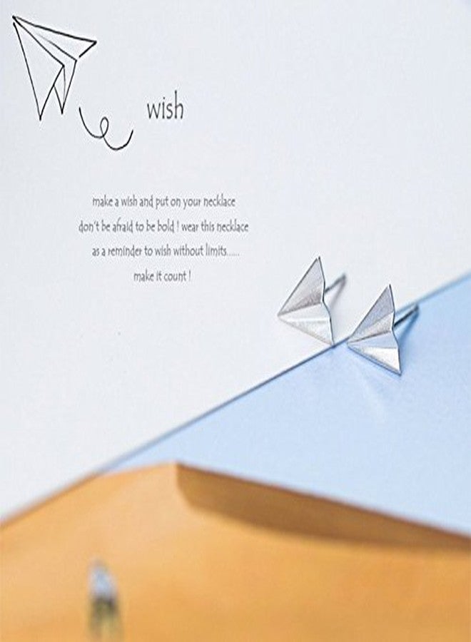 Helen de Lete Original Women's Airplane Sterling Silver Stud Earrings - Image 2