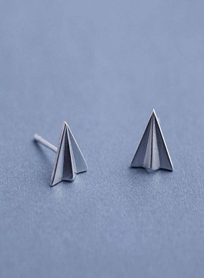 Helen de Lete Original Women's Airplane Sterling Silver Stud Earrings - Image 5