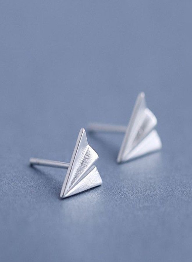 Helen de Lete Original Women's Airplane Sterling Silver Stud Earrings - Image 3
