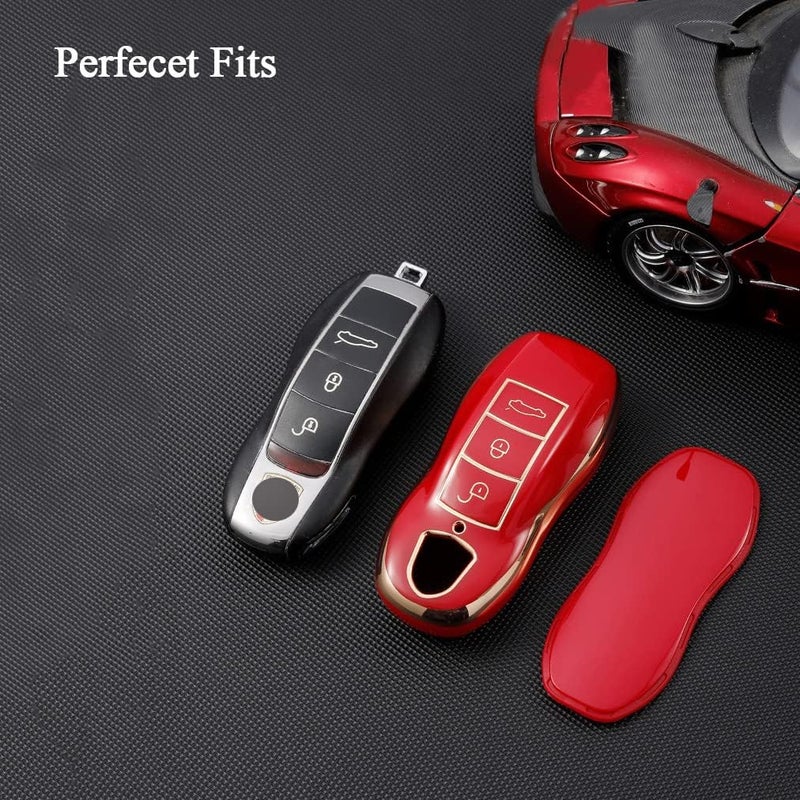 SANRILY Red TPU Key Cover for Porsche - Image 4